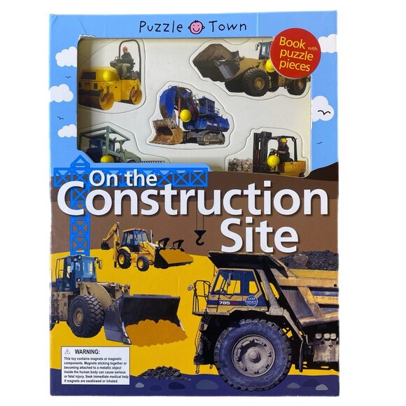 Other - Puzzle Town "On the Construction Site" Book w/Puzzle Pieces